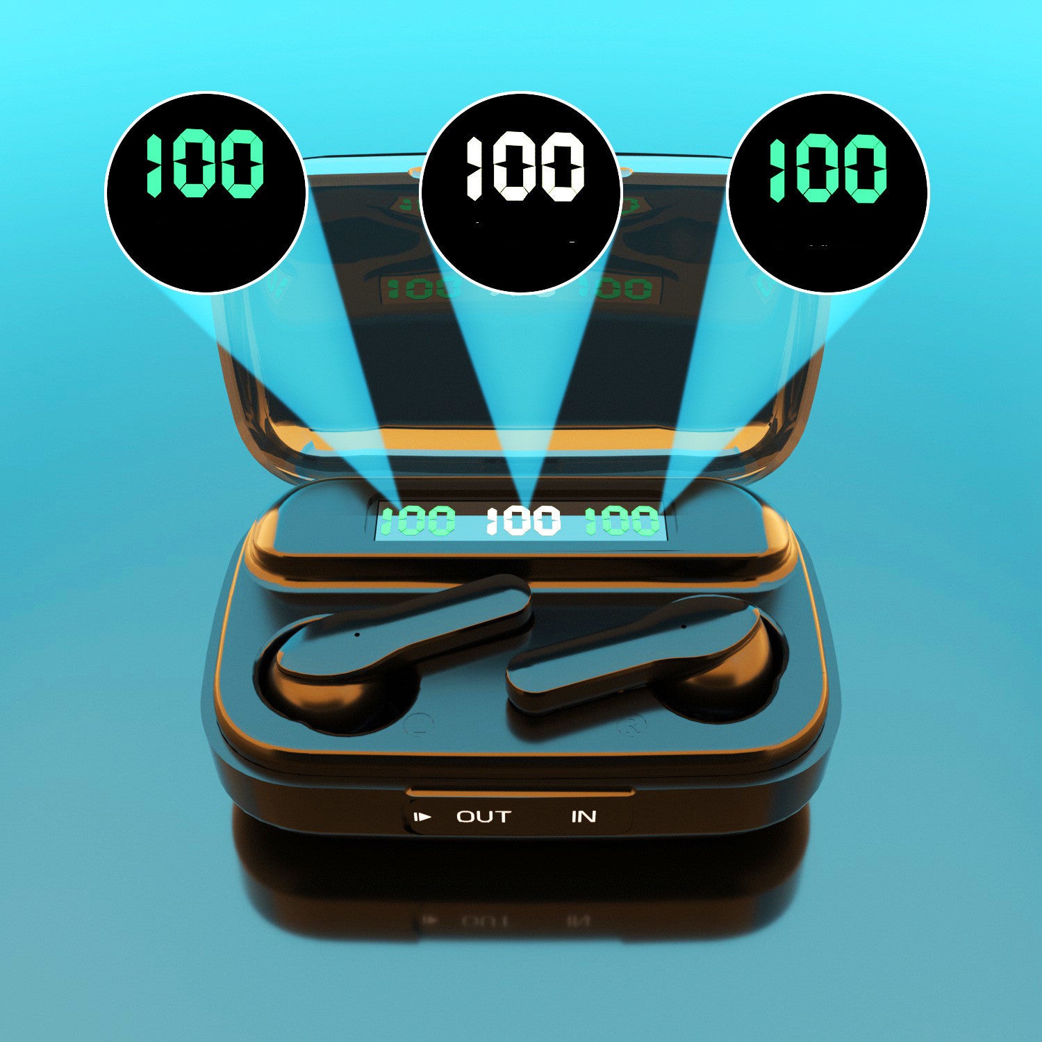 New Wireless Bluetooth Headset 5.0 Touch Digital Display