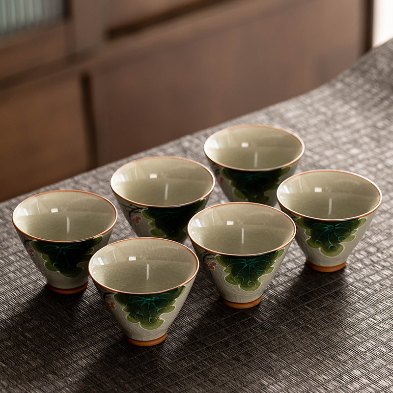 Hand Painted Tea Cup Porcelain Kung Fu Tea Set Teacup Suit