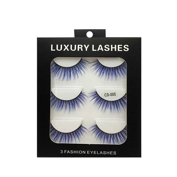Faux cils de couleur de haute qualité, épais, tridimensionnels, naturels