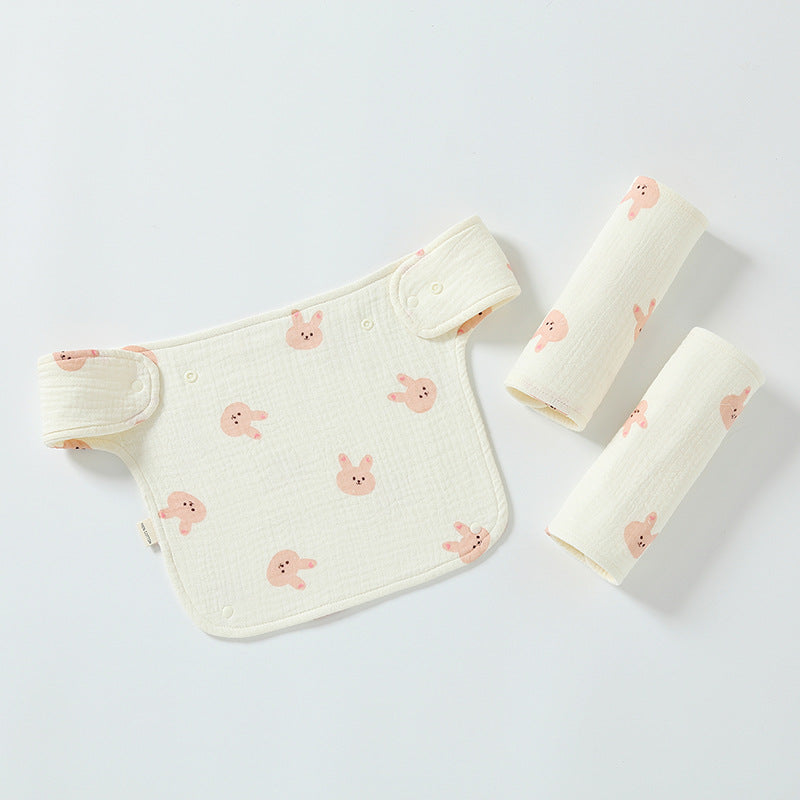 Double-shoulder Baby Waist Stool Drool Bib