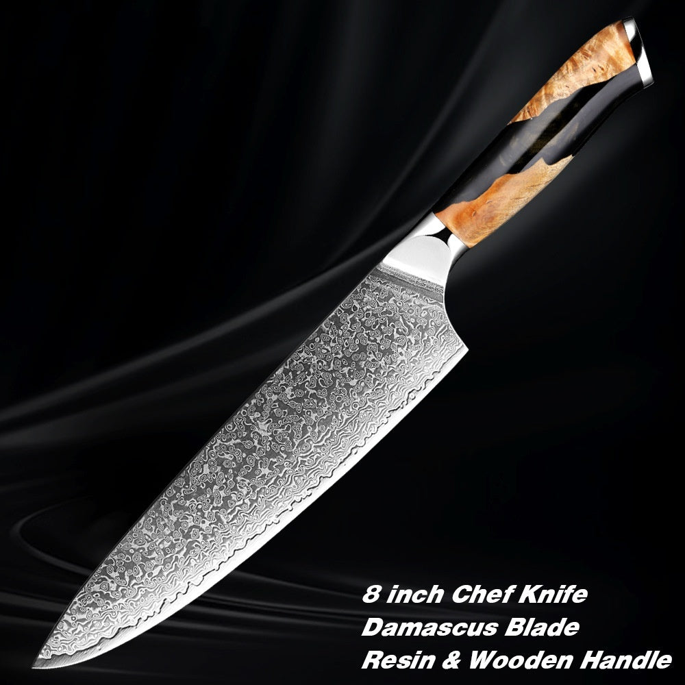 Couteau de chef en acier de Damas Couteaux de cuisine professionnels