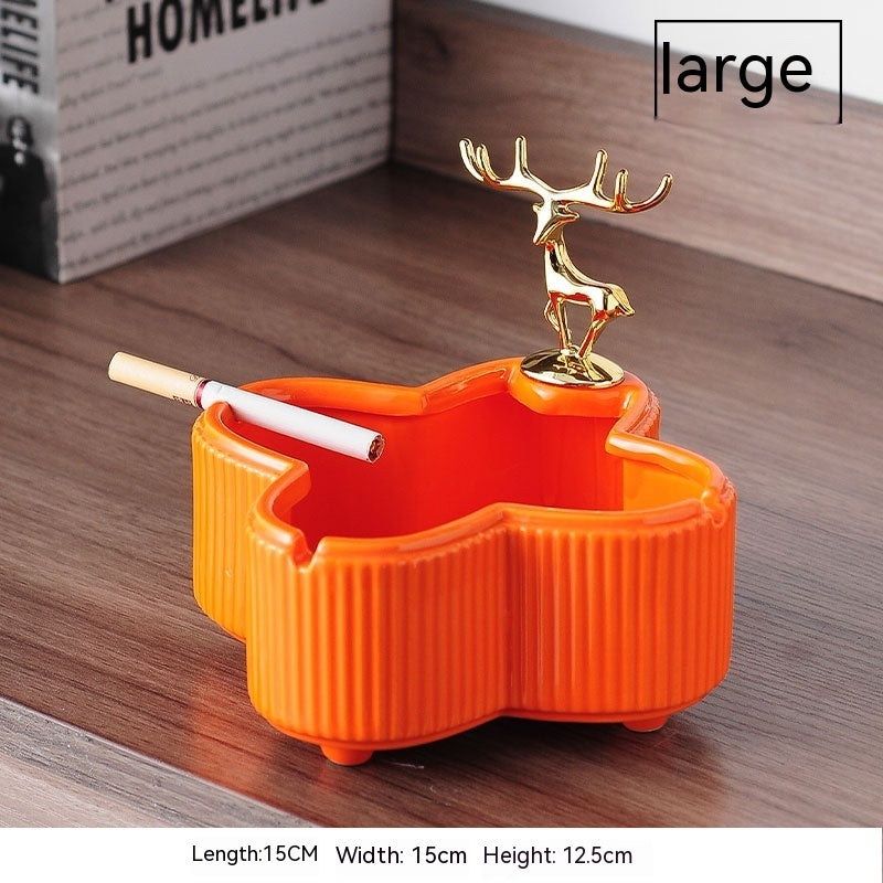 Cendrier de luxe léger créatif pour salon domestique simple