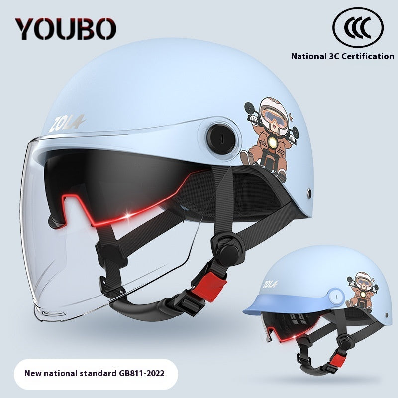 Electric Bicycle Helmet Men's And Women's Summer Sun Protection Lightweight