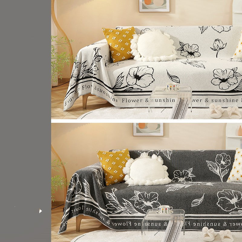Net Celebrity Simple Sand Hair Towel Anti Cat Scratch Sofa Cover Cover Universal All-inclusive