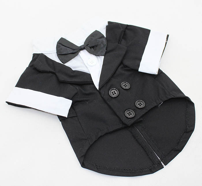 Pet Clothes Big Dog Dress Pet Clothing Puppy Suit Bow Tie
