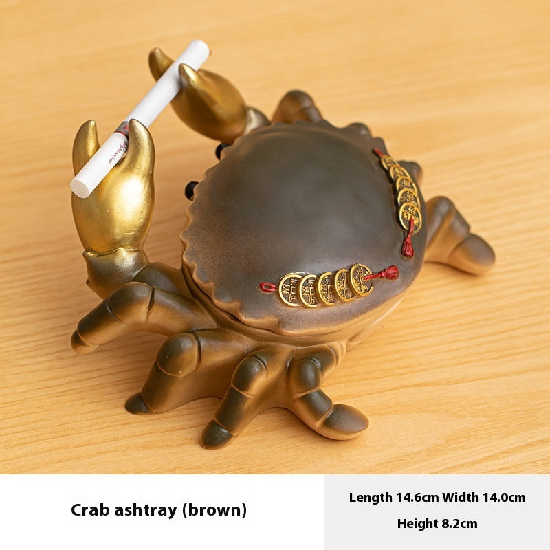 Chenxiang Creative Crab Ashtray With Lid Prevent Fly Ash Household