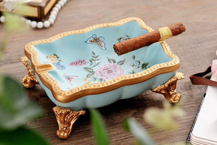 American Resin Creative Living Room Ashtray Decoration Home Office Pastoral Style