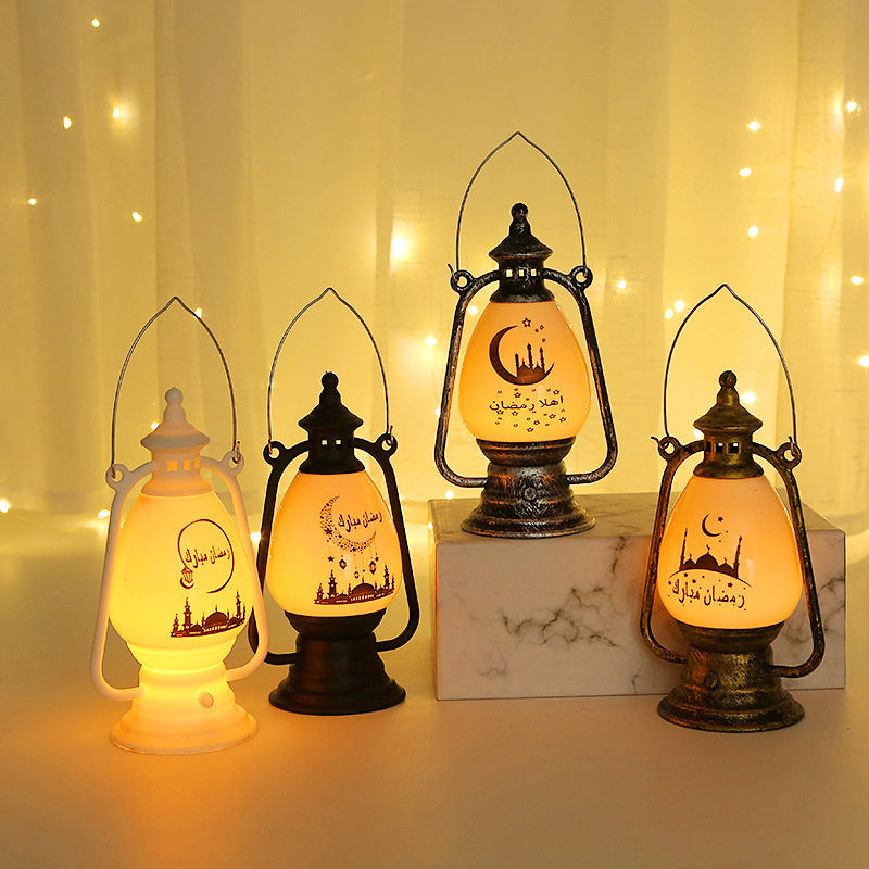 Décoration de lanterne arabe artisanale électronique
