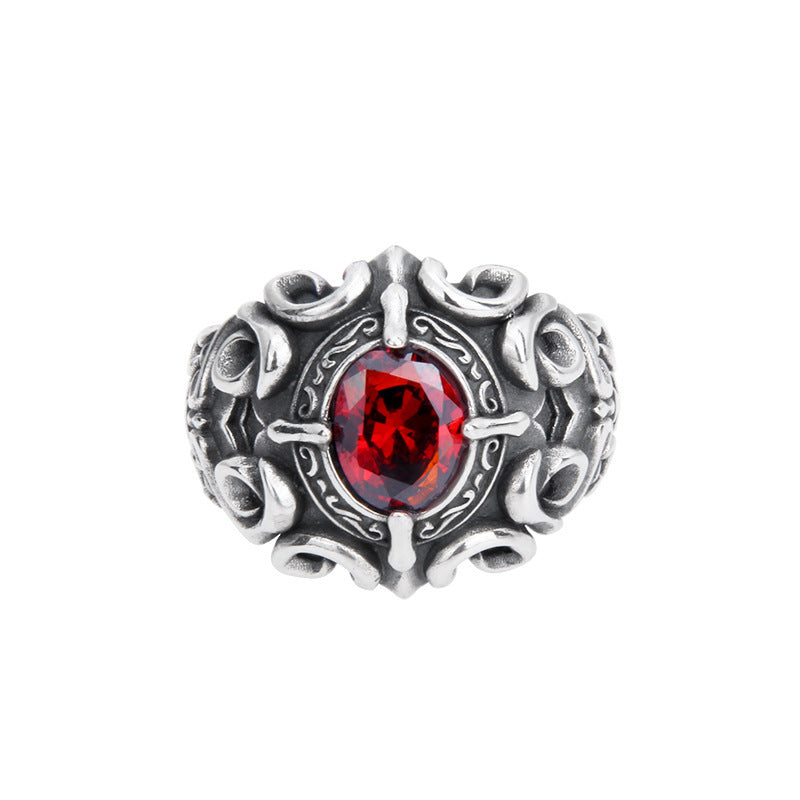 Bague Totem Croix en Argent Sterling