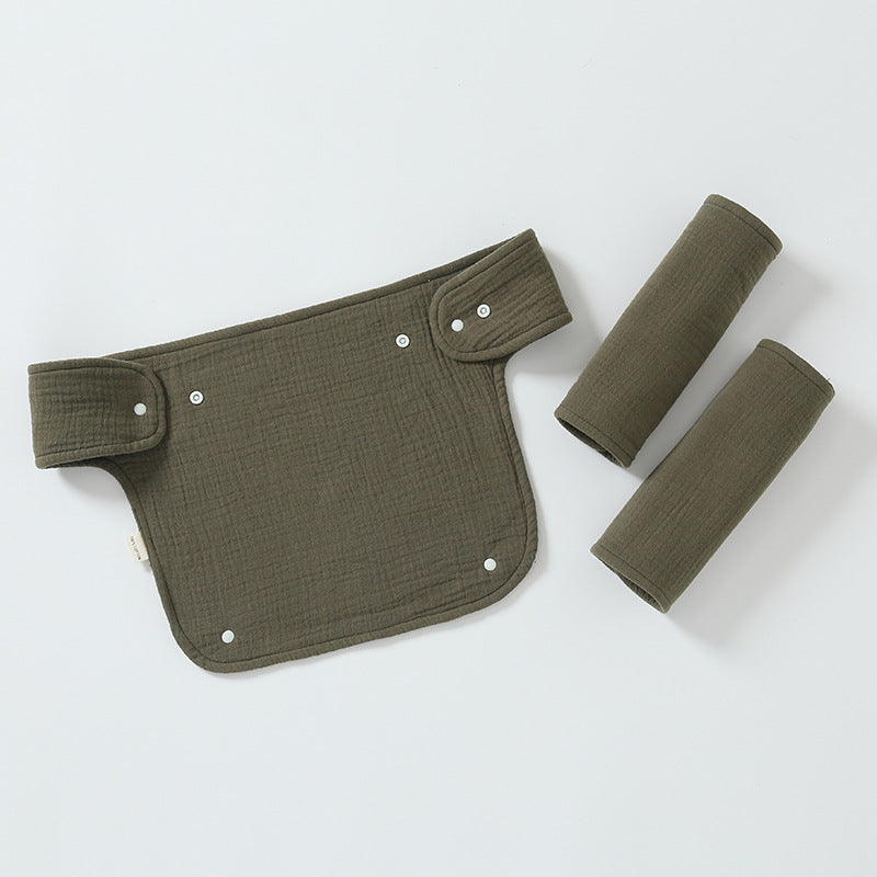 Double-shoulder Baby Waist Stool Drool Bib