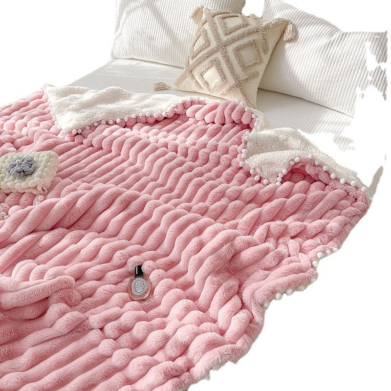 Couverture de canapé en Angora dépoilé pour sieste