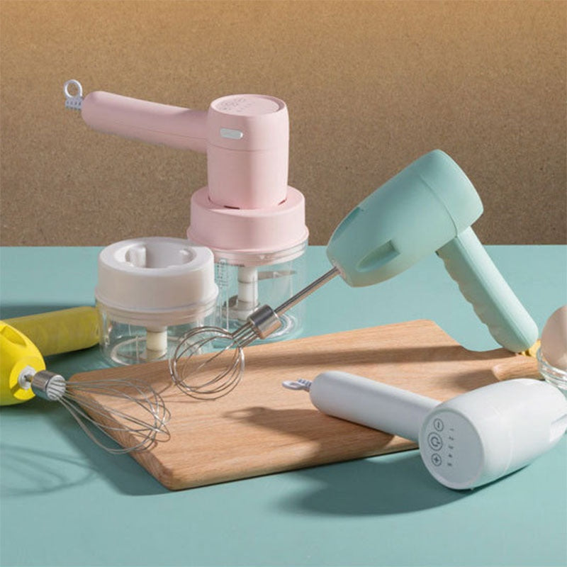 Fouet à œufs électrique sans fil trois-en-un, nouvel outil de cuisson portatif pour la cuisine