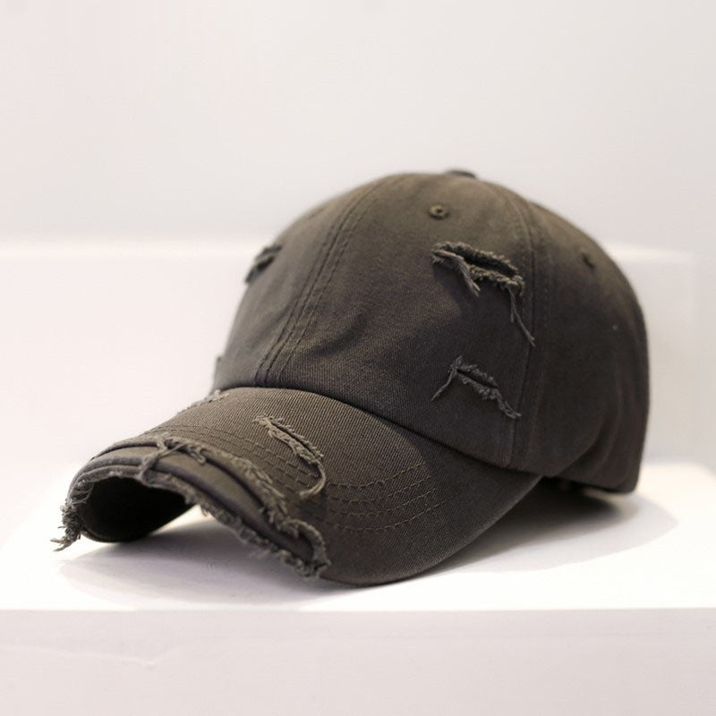 Men's Old Hip Hop Ripped Baseball Hat