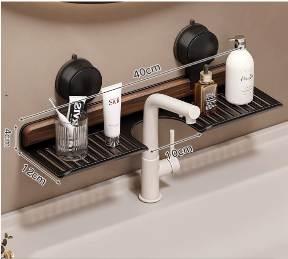Étagère de rangement murale de salle de bain sans perçage