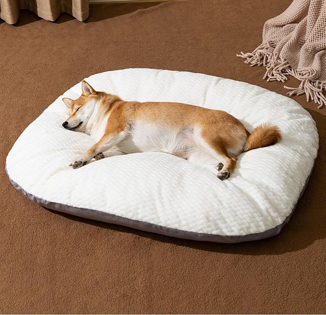 Oval Shape Cushion For Large Dogs Comfortable Dog Bed Washable Beds For Crates