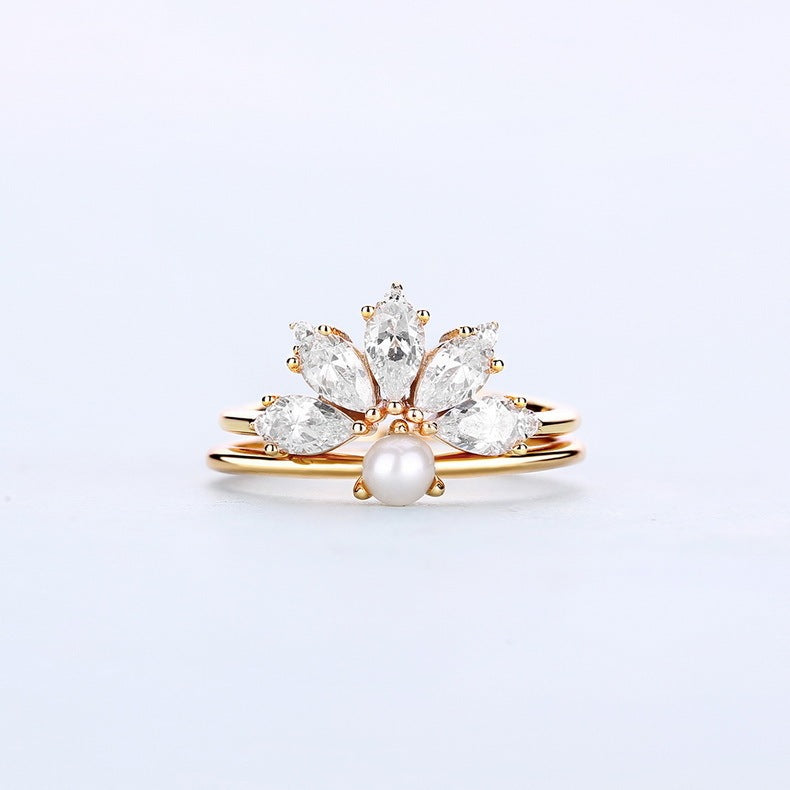Palace Style Crown Ring Female Hand Jewelry