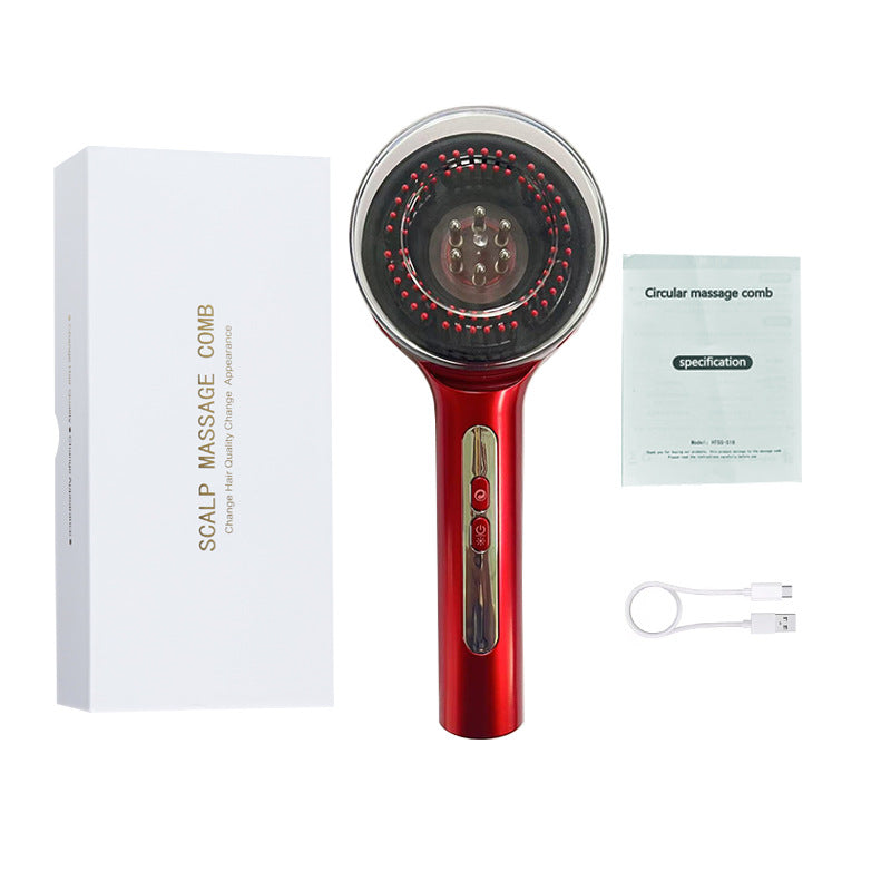 Peigne de massage électrique du cuir chevelu, peigne de massage du cuir chevelu à lumière rouge, appareil de croissance capillaire anti-densité