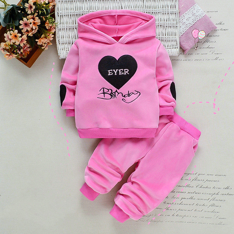 Love Letter Double-faced Velvet Plus Velvet Thick Hooded Sweater