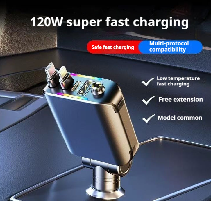 Starry Sky Car Charger 120W Charger USB Plug