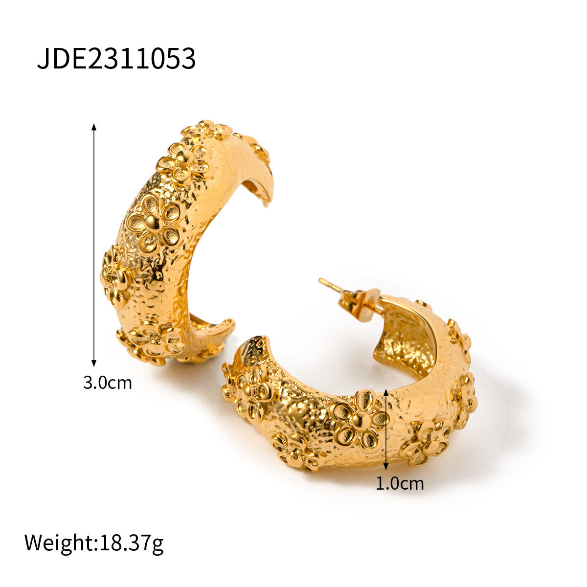 Contrast Color Flower Stud Earrings Ornament Women