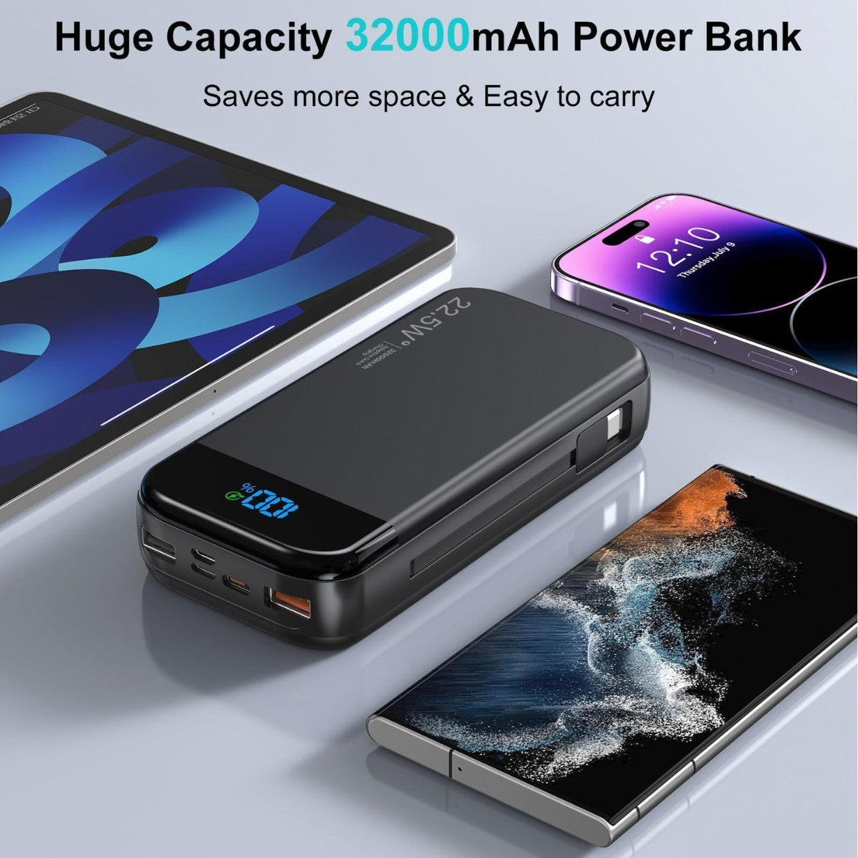 PSE Power Bank Fast Charge 32000mAh Large Capacity