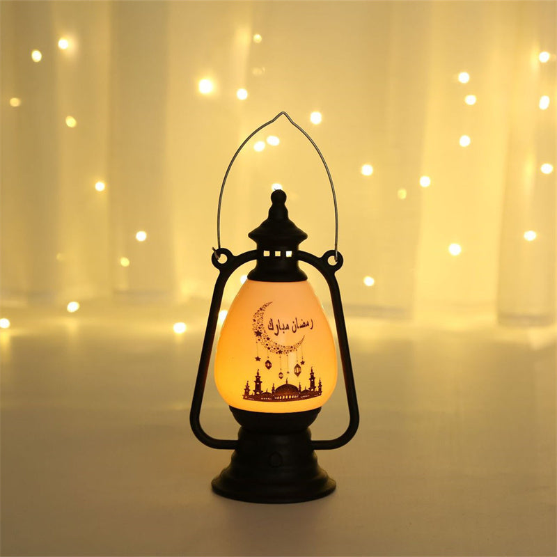 Décoration de lanterne arabe artisanale électronique
