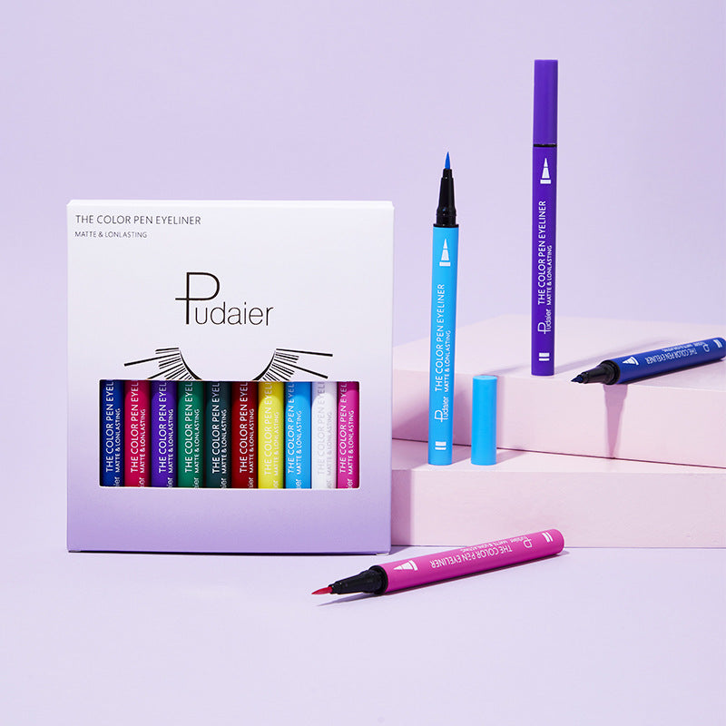 Le crayon eyeliner coloré est imperméable, résistant à l'huile et sans bavure.