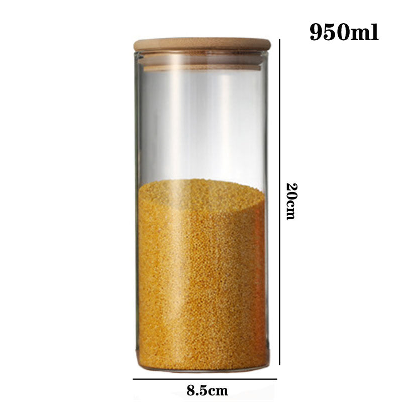 Boîtes à thé en verre à haute teneur en borosilicate, boîtes de rangement scellées, boîtes à thé transparentes, boîtes à céréales complètes, boîtes à bonbons