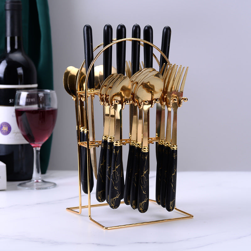 Stainless Steel Tableware Nordic Style 24-piece Set