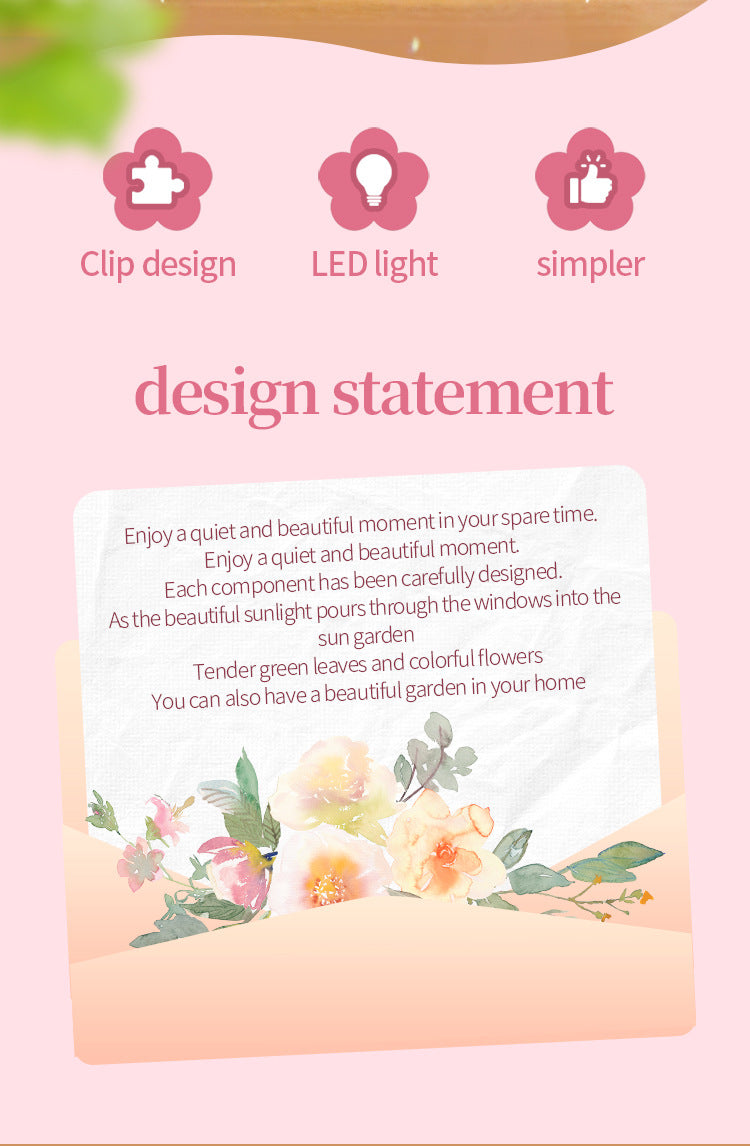 English Version Diy Hand-pasted Cottage Assembled Garden House Model Ornaments