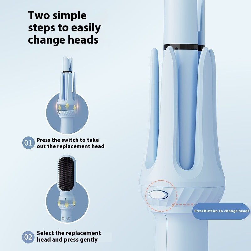 Fer à boucler automatique 3-en-1 de 32 mm pour boucler ou lisser les cheveux