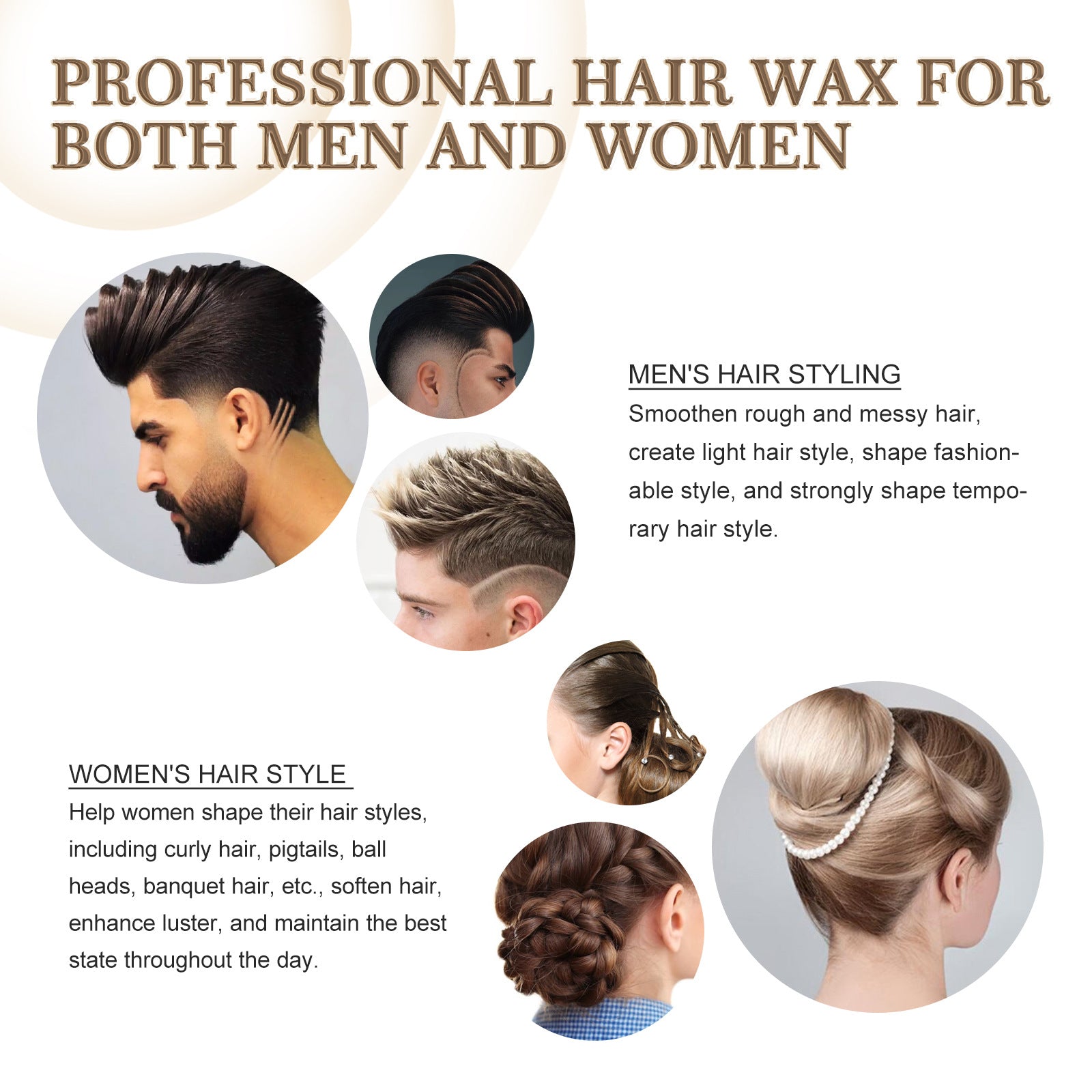 Shaping Hairstyle Lasting Styling Smooth Frizz Hair Wax Stick