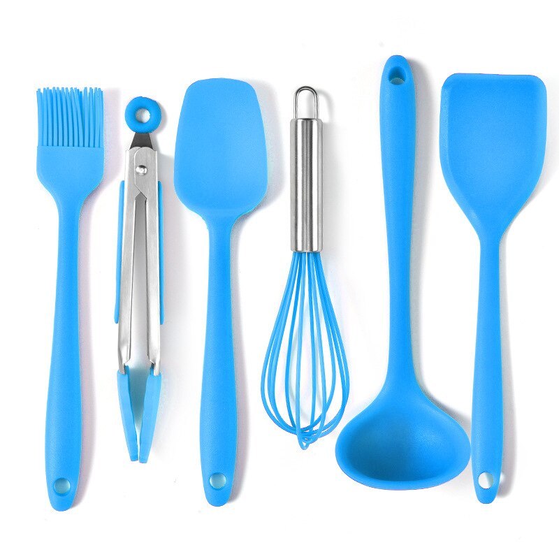 Ensemble de six mini ustensiles de cuisine et de pâtisserie en silicone