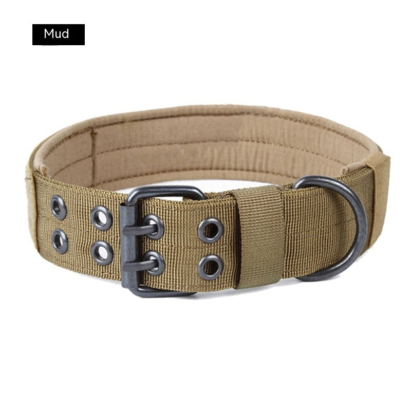 Collier en Nylon Tactique pour Chien de Taille Moyenne à Grande