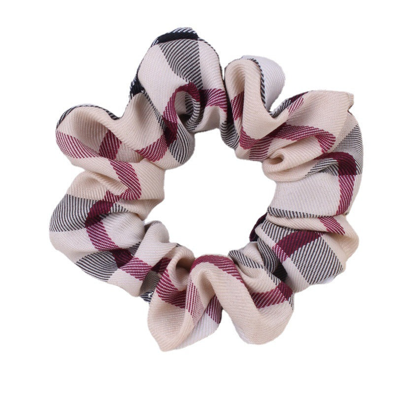 Bandeau épais en tissu écossais pour chignon, corde à cheveux, coiffe