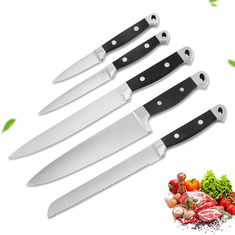 Ensemble de 5 couteaux de cuisine à manche en acier
