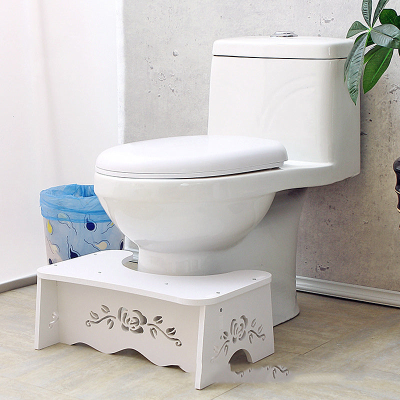 Toilet Seat Foot Mat Children Elderly Toilet Heightening Insole PVC Wood Plastic Bench Senbang