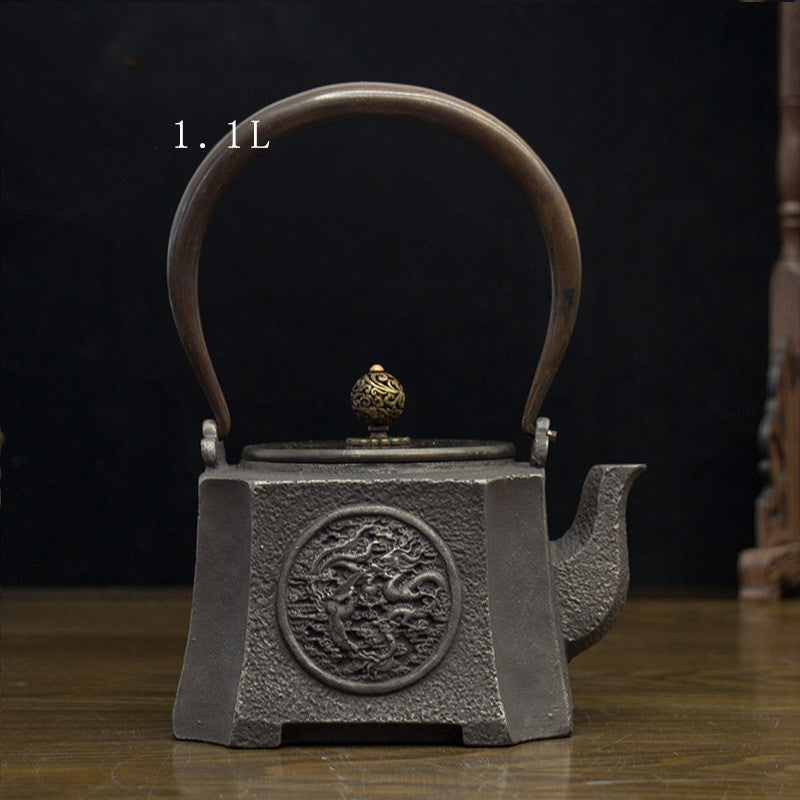Ensemble de bouilloire/théière japonaise en fonte faite main