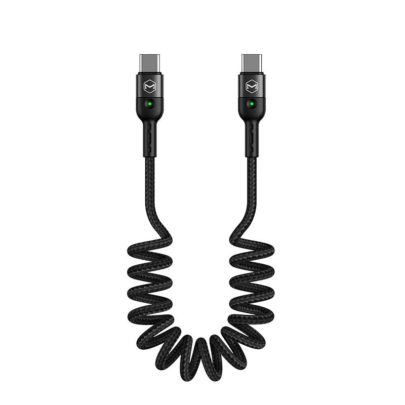 Câble de données de charge rapide bidirectionnelle à ressort