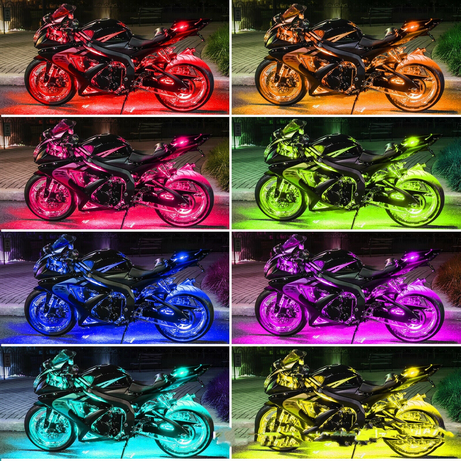 Motorcycle Modified RGB Light Bar LED Car Atmosphere Light Bar
