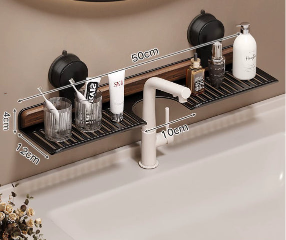 Étagère de rangement murale de salle de bain sans perçage