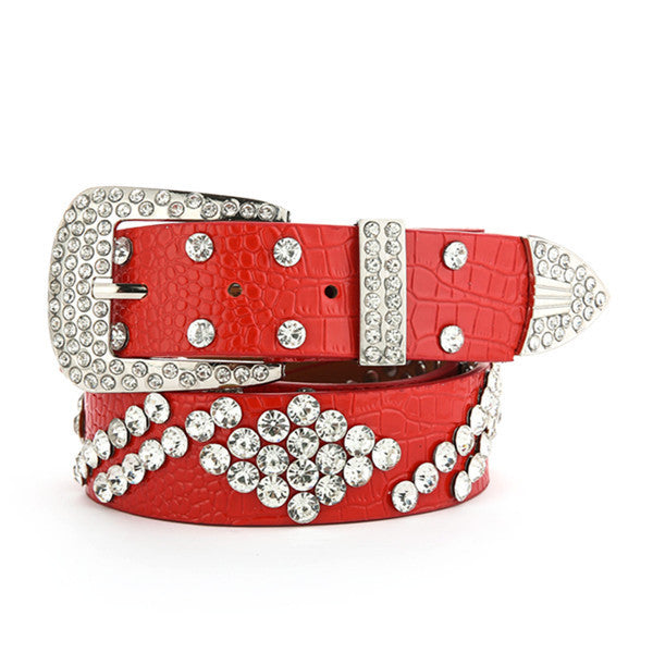 Fashionable And Versatile White Decorative Ladies Korean Jeans Wide Belt