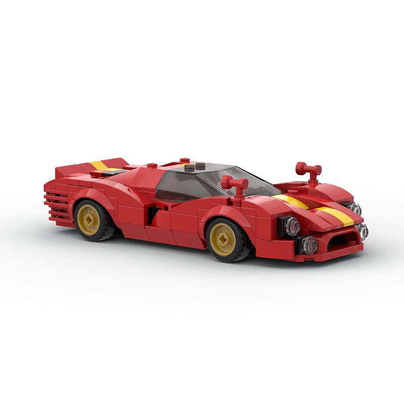 MOC-101795 Ferrari 330 P4 Jouet de course pour garçon - Maquette de voiture à assembler en blocs de construction