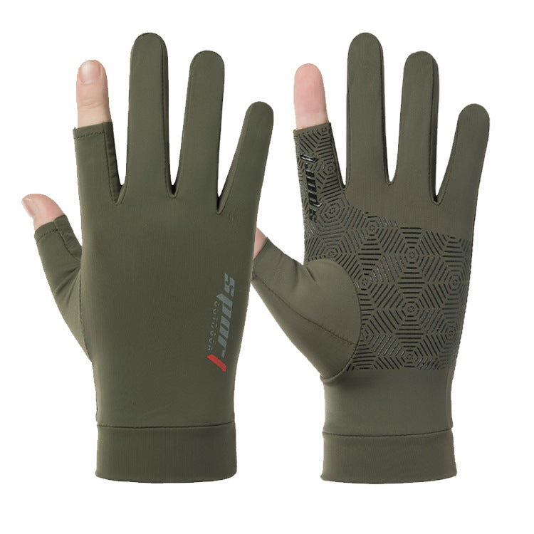 Fishing half finger men's and women's gloves