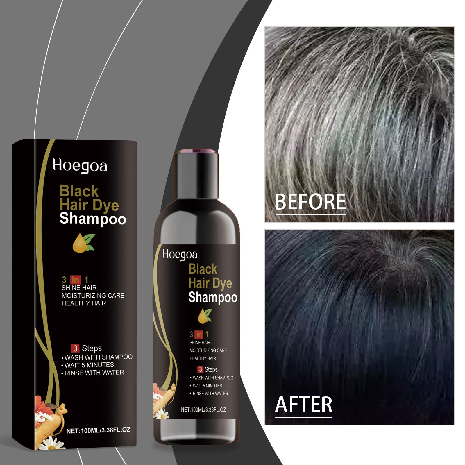 Shampooing Capillaire aux Plantes Pour des Cheveux Doux et Légers