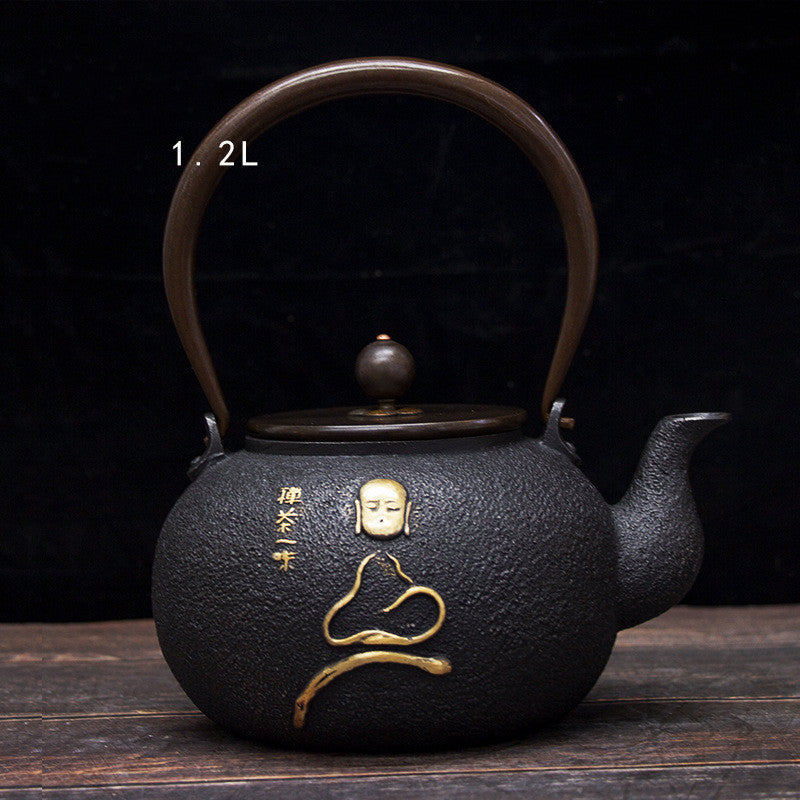 Ensemble de bouilloire/théière japonaise en fonte faite main