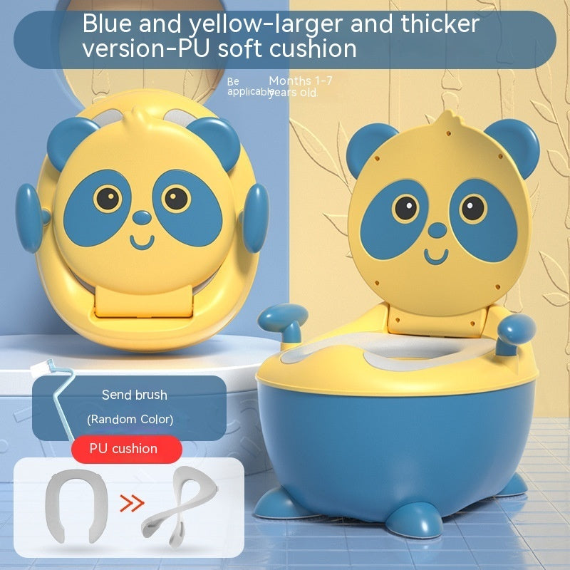 Lesser Panda Children's Toilet Baby Urinal PU Soft Cushion Training Basin