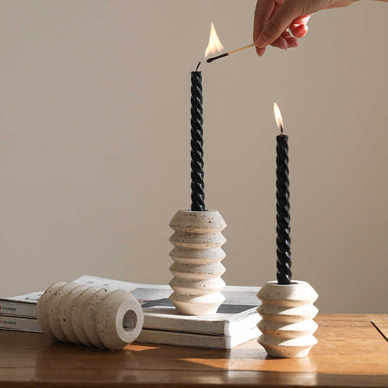 Creative Nordic Cave Thread Candle Holder Natural Decorative Ornaments