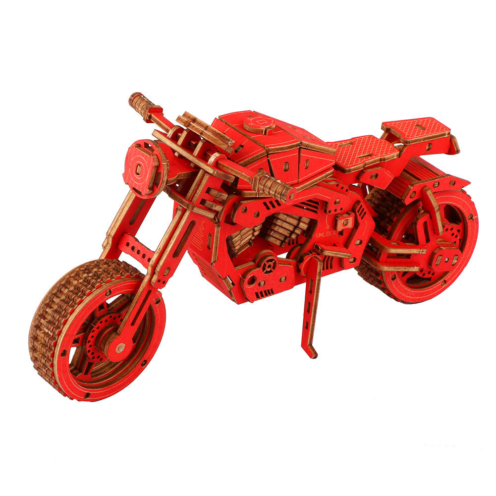 Motorcycle Toy Handmade Diy Puzzle Ornaments