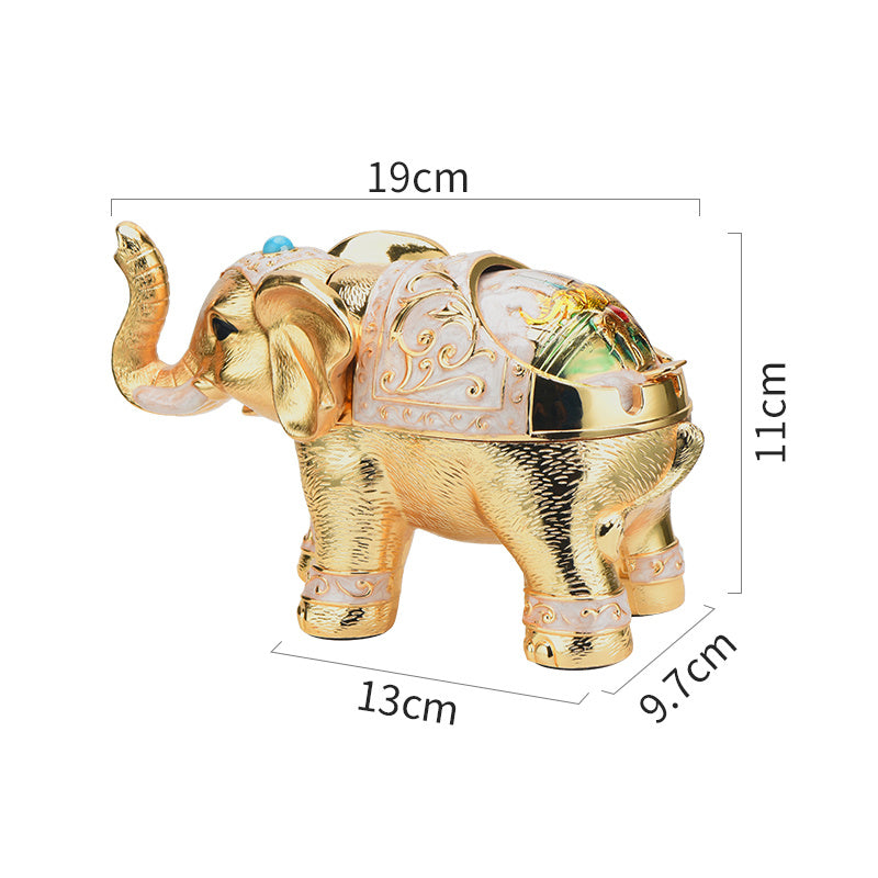 Retro Elephant Ashtray Creative Personality Trend Spherical Belt Cover